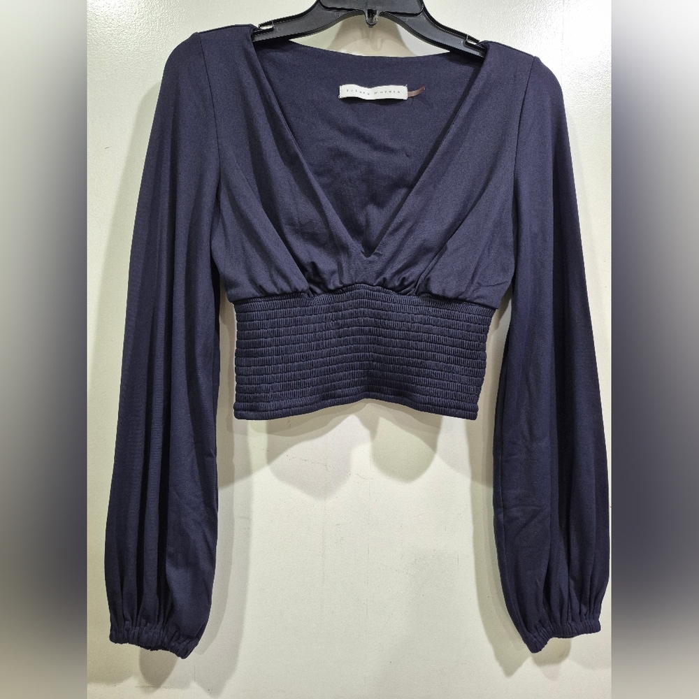 Susana Monaco Navy Long Sleeve Top